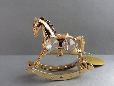 Pferd Swarovski Cristal-vergoldet (63ZB)